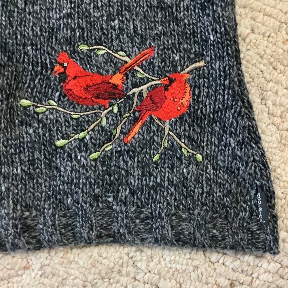 WOOLRICH “Black Heather” Wool Cardinal Sweater Vest SZ-S Petite - Picture 5 of 11